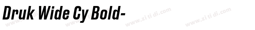 Druk Wide Cy Bold字体转换